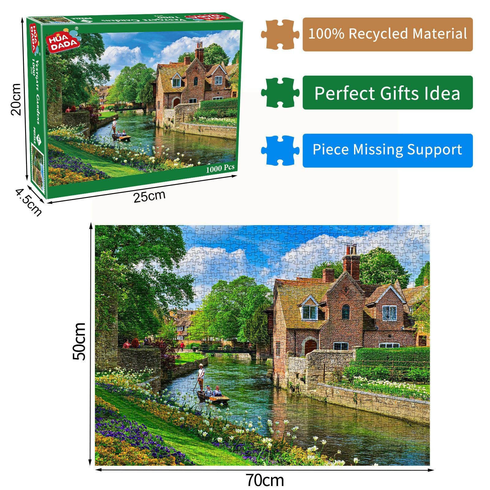 Пазл HUADADA Westgate Gardens 1000 елементів 70 x 50 см, фото №3 Пазл HUADADA Westgate Gardens 1000 елементів 70 x 50 см, фото №3