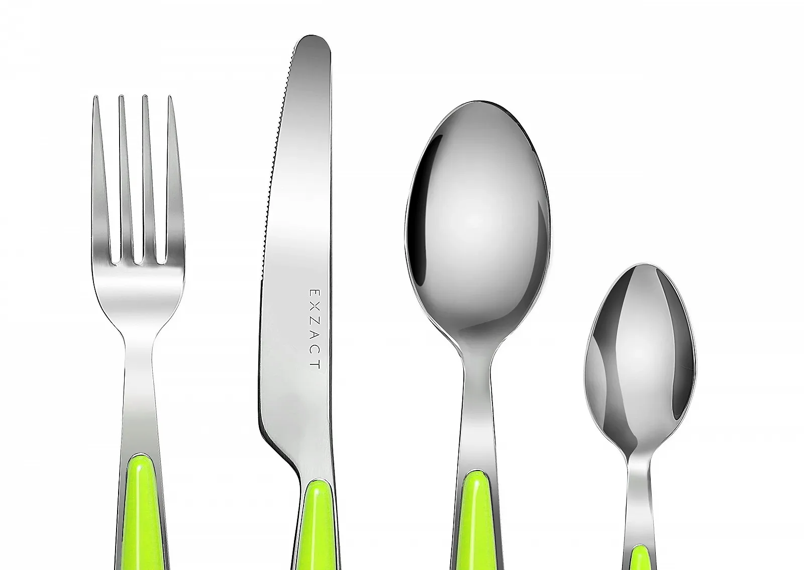 Набор столовых приборов Exzact EX07, 16 предметов, нержавеющая сталь, цветные ручки, фото №3 Набор столовых приборов Exzact EX07, 16 предметов, нержавеющая сталь, цветные ручки, фото №3