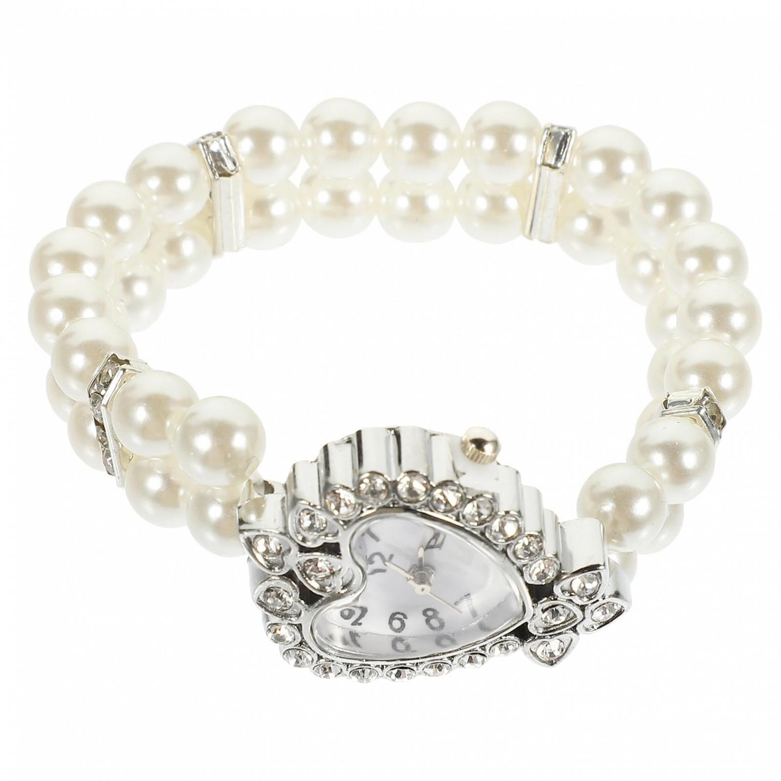 Браслет Жіночий Годинник Faux Pearl Кварц Перламутровий Білий, фото №1 Браслет Жіночий Годинник Faux Pearl Кварц Перламутровий Білий, фото №1