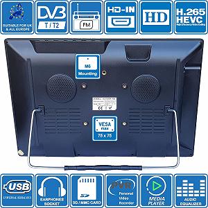 Телевизор портативный 16" Unispectra 160T2MF-AB / HD / 60 Гц / LED / Smart Ready TV / T2 synthetic.ua - Фото 1