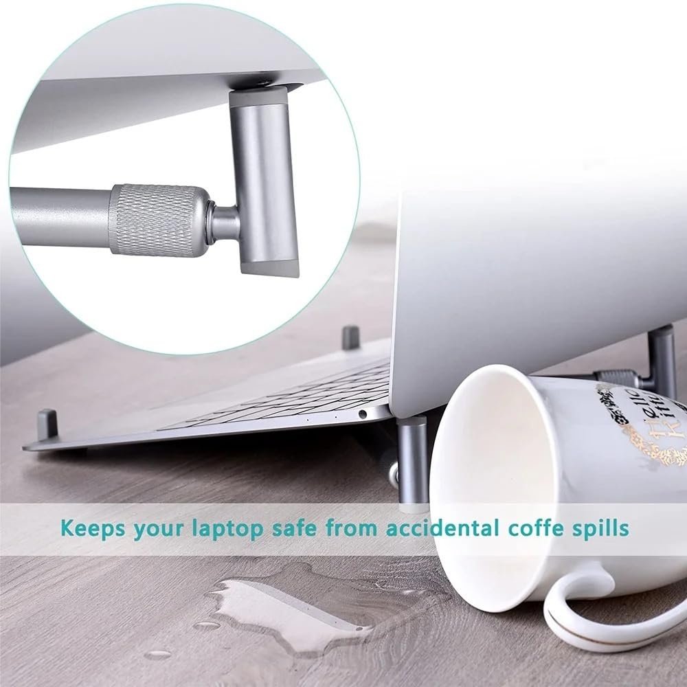 Подставка для ноутбука Портативная Универсальная Складная Алюминиевая для ноутбуков и планшетов 12-17 дюймов, фото №5