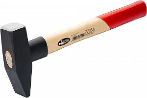 Слесарный молоток ViGOR V2662-1000 1000 г с рукояткой из гикори и резиновой защитой 360 мм - Фото 1