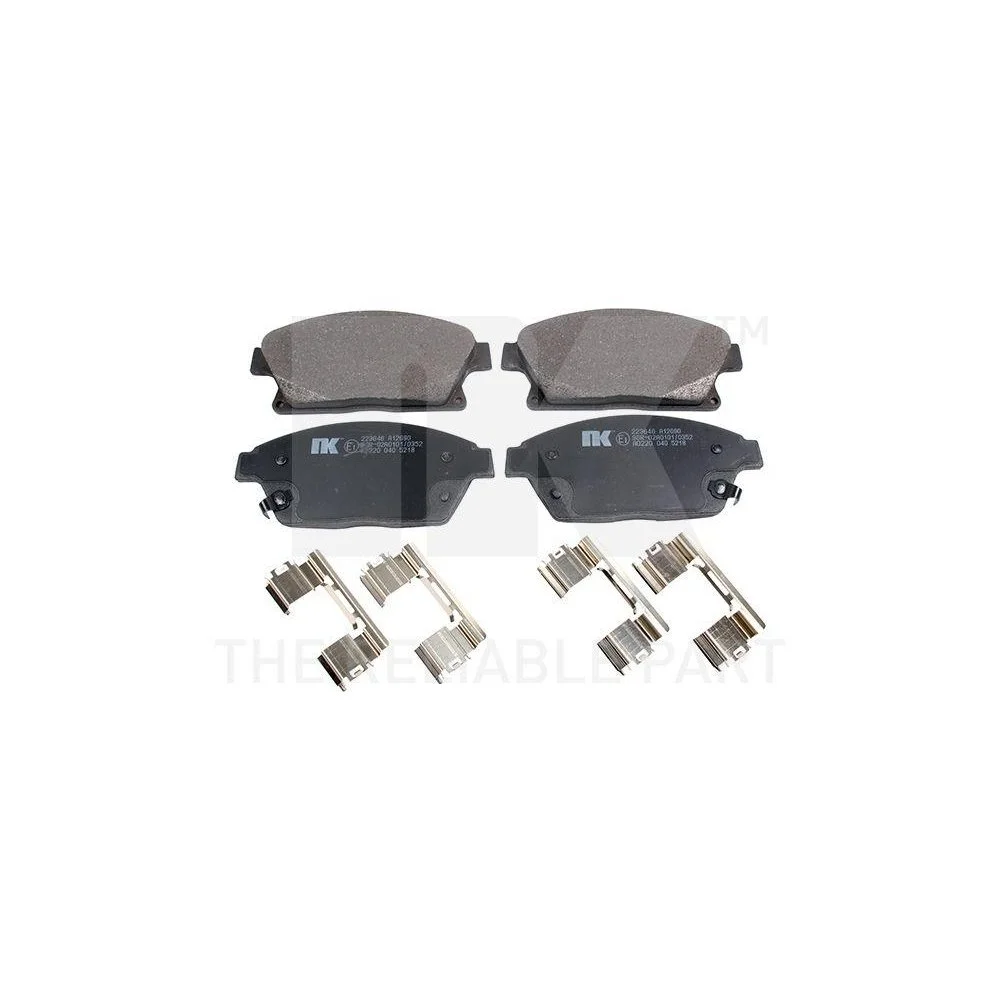 Комплект тормозных колодок, дисковый тормоз NK 223646 для OPEL VAUXHALL CHEVROLET CADILLAC, фото №1