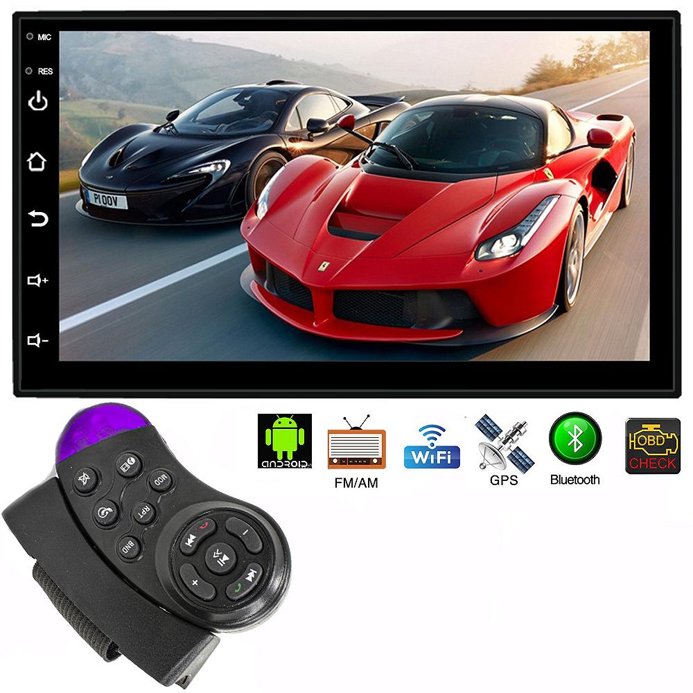 Автомагнитола 2DIN 7 UNIVESAL ANDROID SMALL с GPS модулем WiFi Bluetooth и FM радио MP5 плеер Пульт на руль, фото №1