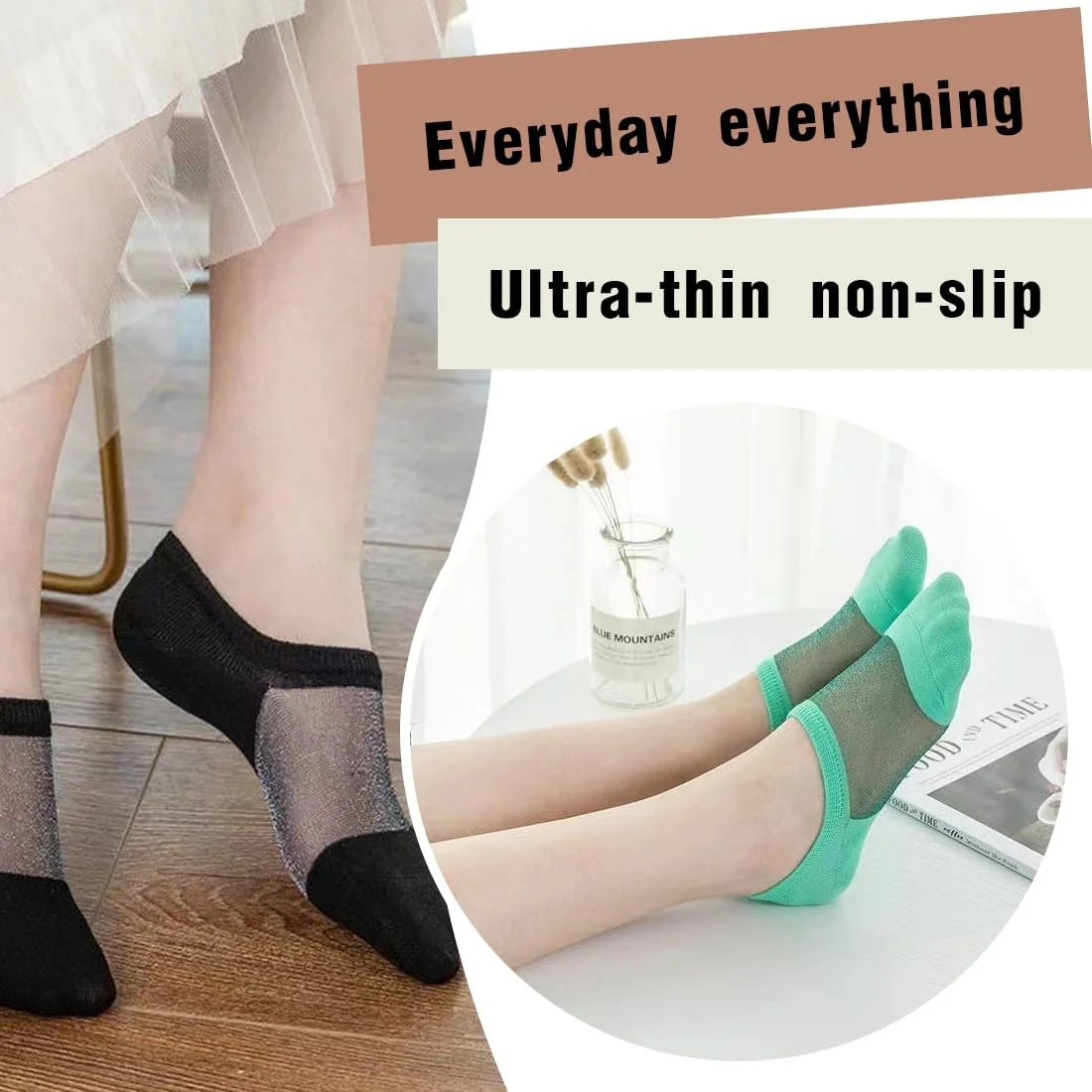 Шкарпетки-балетки Жіночі Різнокольорові 35-40 (5 пар), фото №2