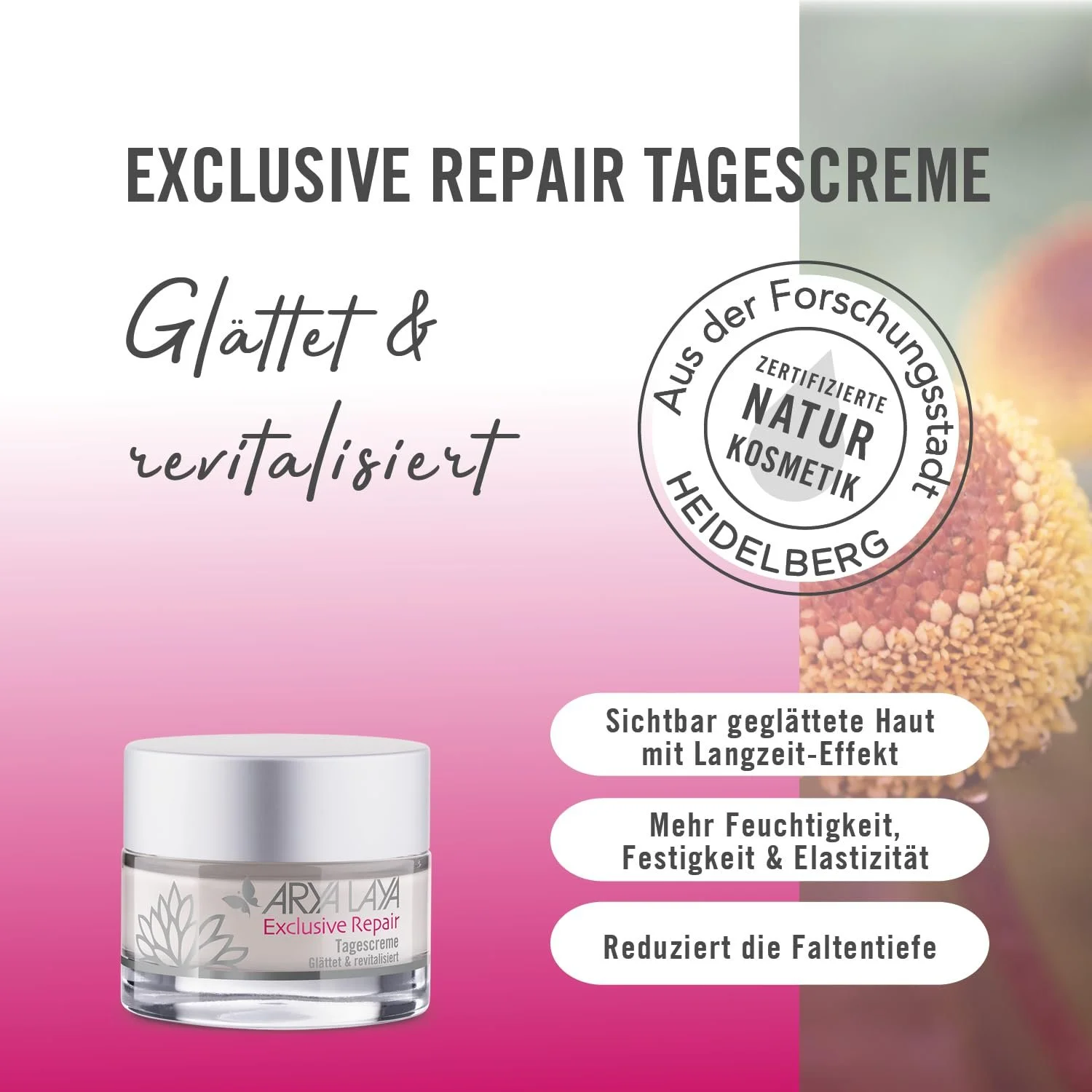 Денний крем ARYA LAYA Exclusive Repair антивіковий веганський 50 мл, фото №2