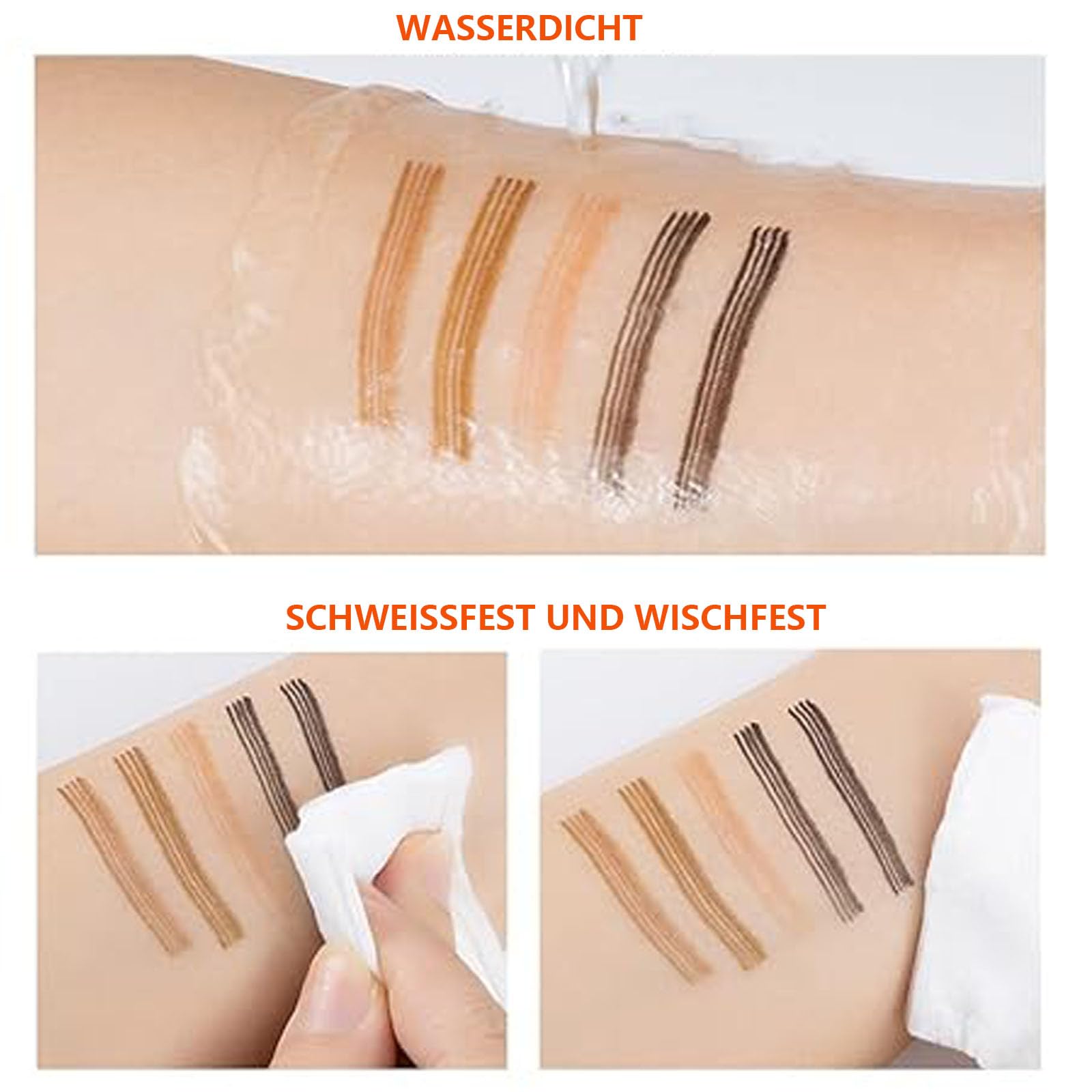 Олівець для брів Retractable hairy drawing з трикутним точним кінчиком Blonde у сріблястій упаковці, фото №3