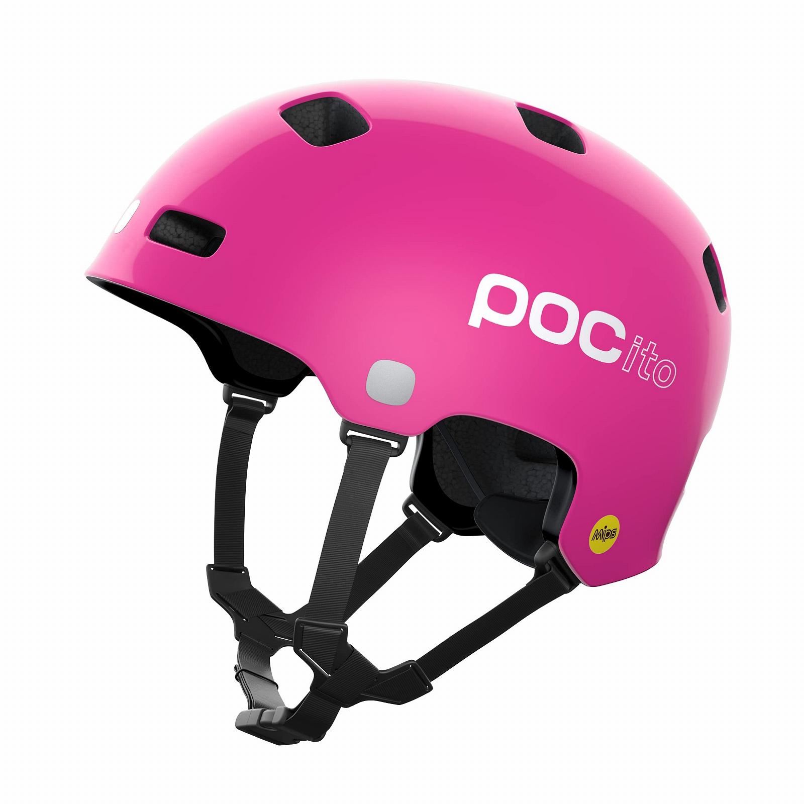 Шлем велосипедный детский POC POCito Crane MIPS Fluorescent Pink 2021, фото №2