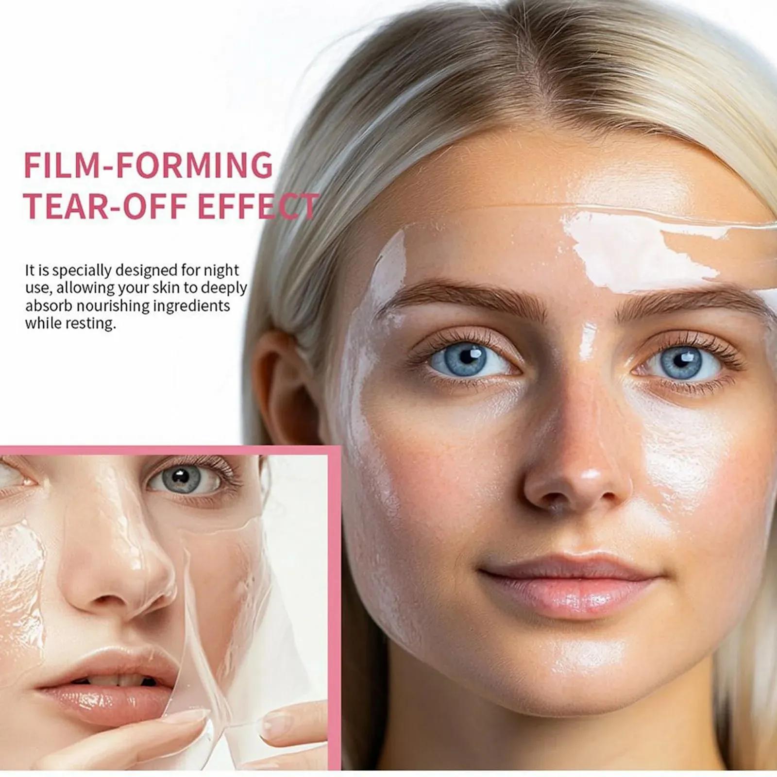 Маска-пілінг для обличчя, Soothing Moisturizer Mask з пензлем, освіжаючі засоби для краси, фото №5