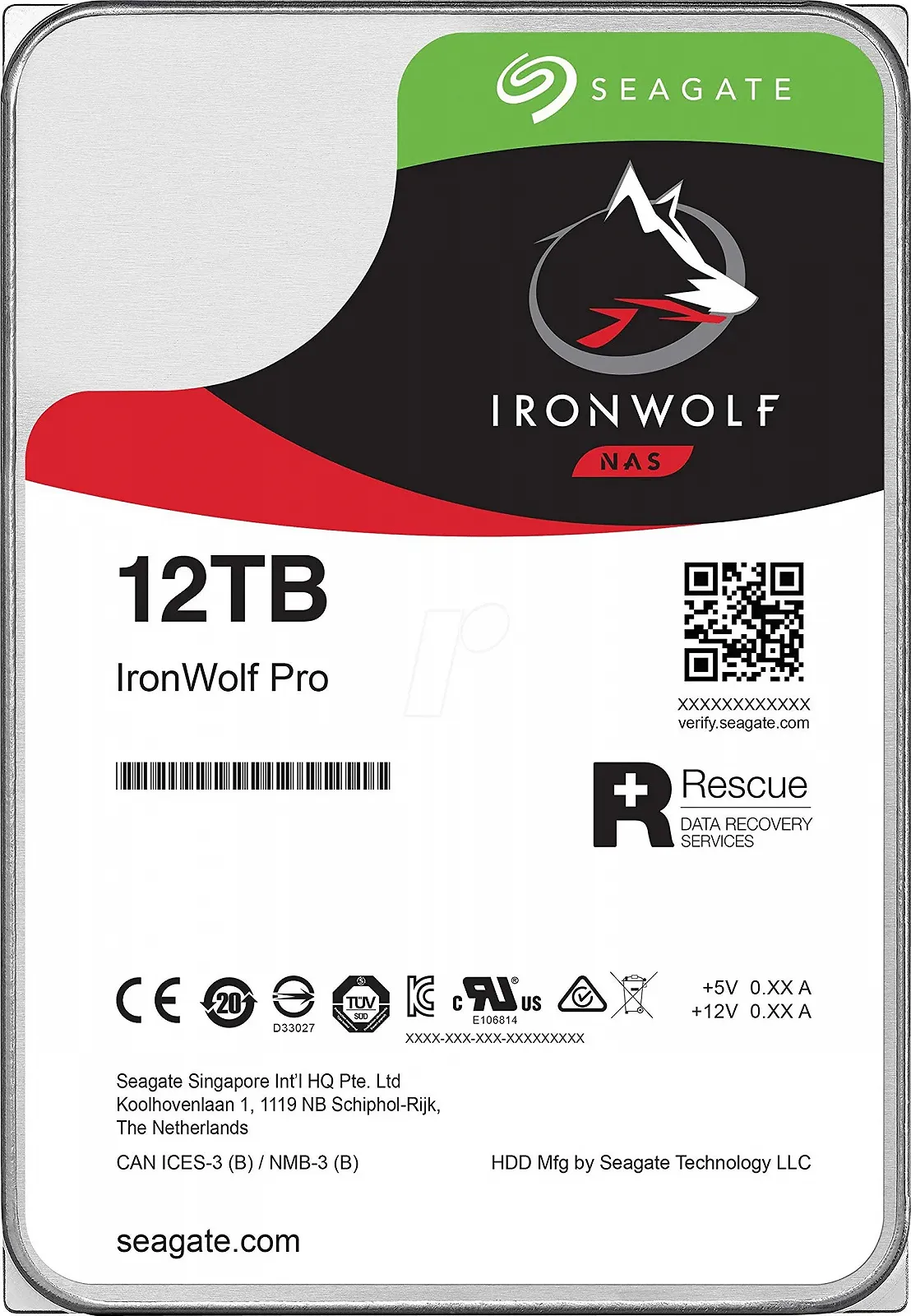 Внутренний жесткий диск SEAGATE IronWolf Pro ST12000NE0008 12TB, фото №1