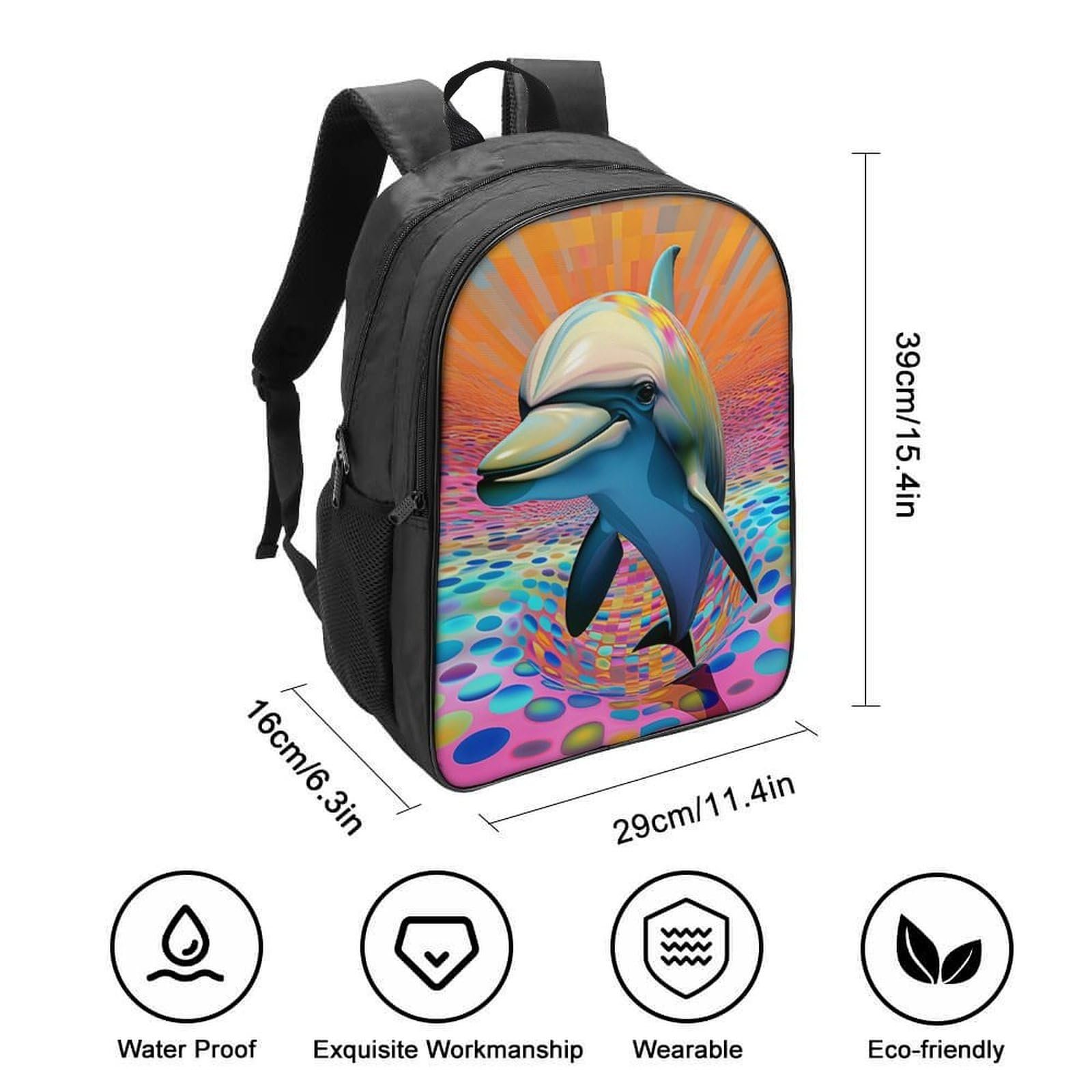 Шкільний рюкзак MXRMXR Dolphin 40x28x16см, фото №2