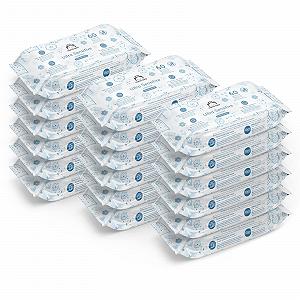 Салфетки детские Mama Bear Ultra Sensitive без запаха 1008 шт (18 упаковок по 60 шт) - Фото 1