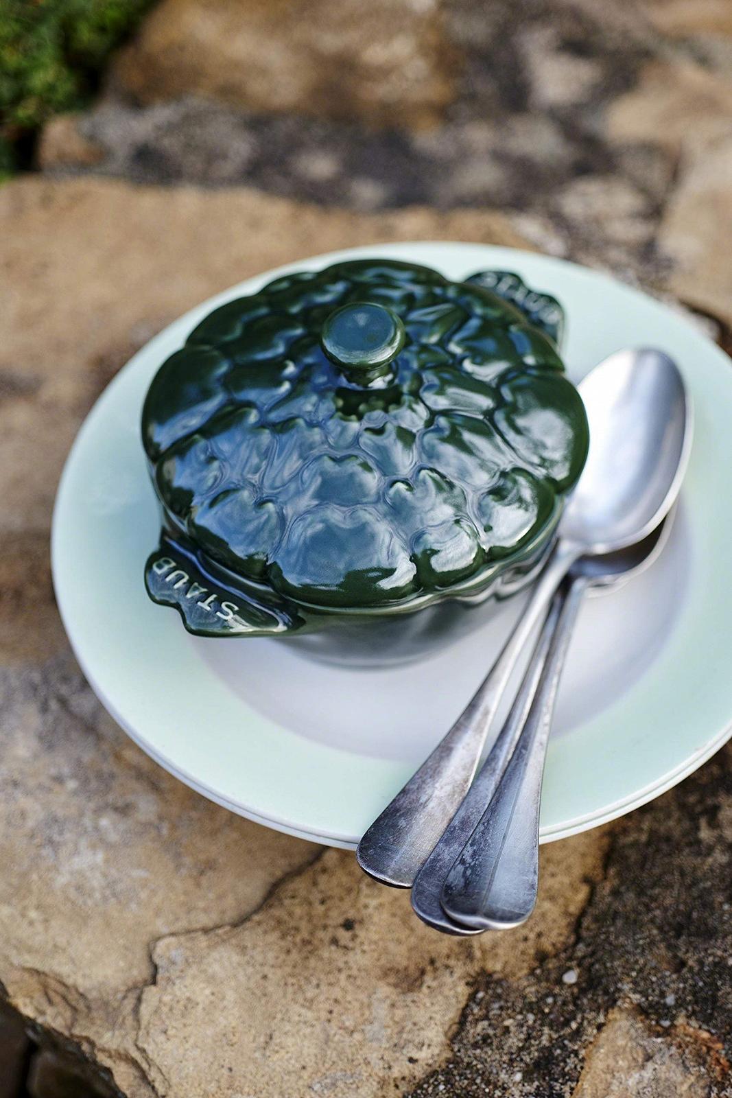 Кокот Staub Petite Artichoke керамічний 13 см Зелений, фото №3