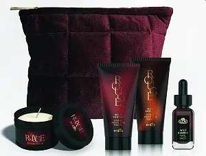 LCN "Rouge" Набір подарунковий з 5 предметів (Крем для рук, Крем для ніг, Сироватка для нігтів, Ароматична свічка) - Фото 1