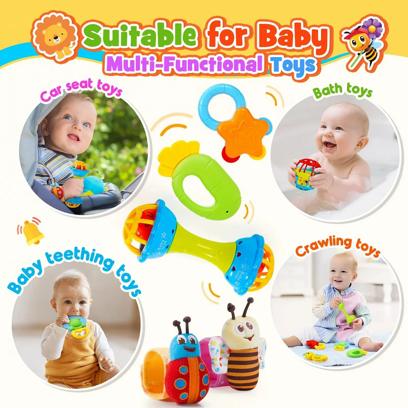 Набор погремушек-прорезывателей 14 шт, фото №5 Набор погремушек-прорезывателей 14 шт, фото №5