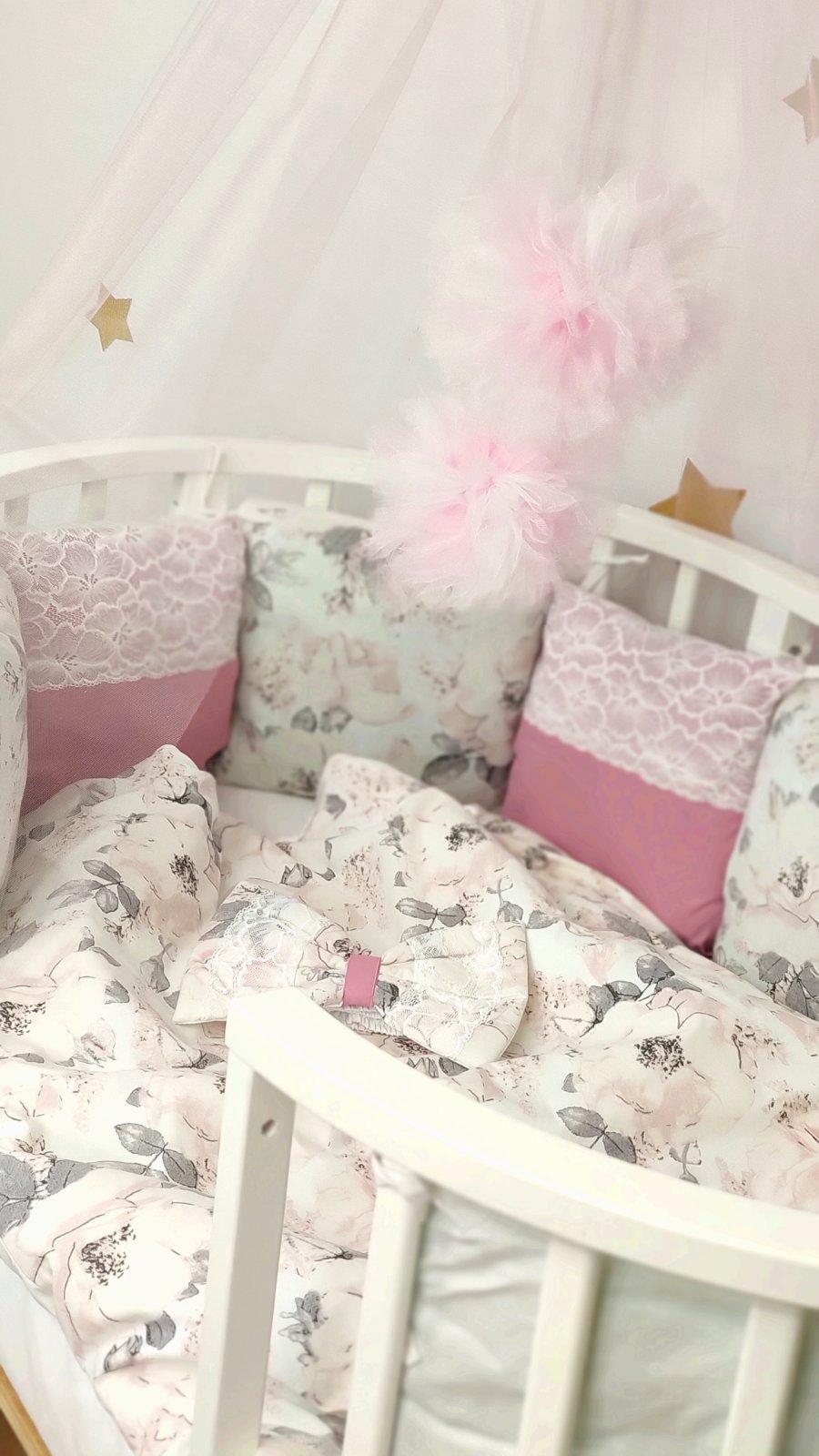 Набір постільного в ліжечко Прованс рожевий (Т00074), фото №2 Набір постільного в ліжечко Прованс рожевий (Т00074), фото №2