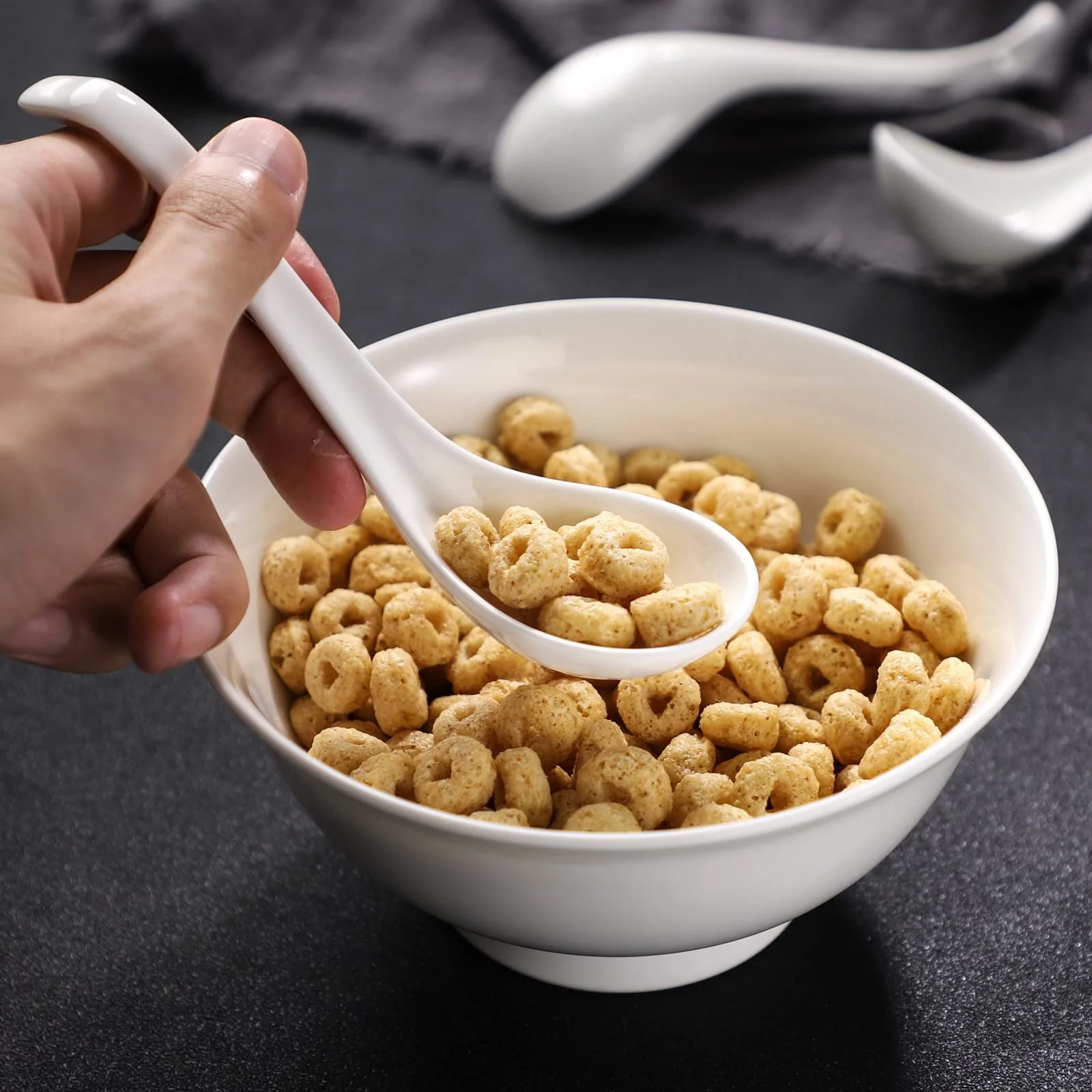 Ложка для супу керамічна White 15.5 см, фото №5