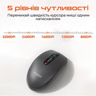 Мышка Meetion BTM100R Wireless/Bluetooth Black (MT-BTM100R-A), фото №4 Мышка Meetion BTM100R Wireless/Bluetooth Black (MT-BTM100R-A), фото №4