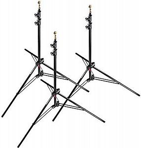 Купить Набор с трех штативов Manfrotto 1052BAC-3 / Для освещения / Алюминий / Нагрузка до 5 кг / Высота 237 см / Черный - Фото 1 Набор с трех штативов Manfrotto 1052BAC-3 / Для освещения / Алюминий / Нагрузка до 5 кг / Высота 237 см / Черный - Фото 1