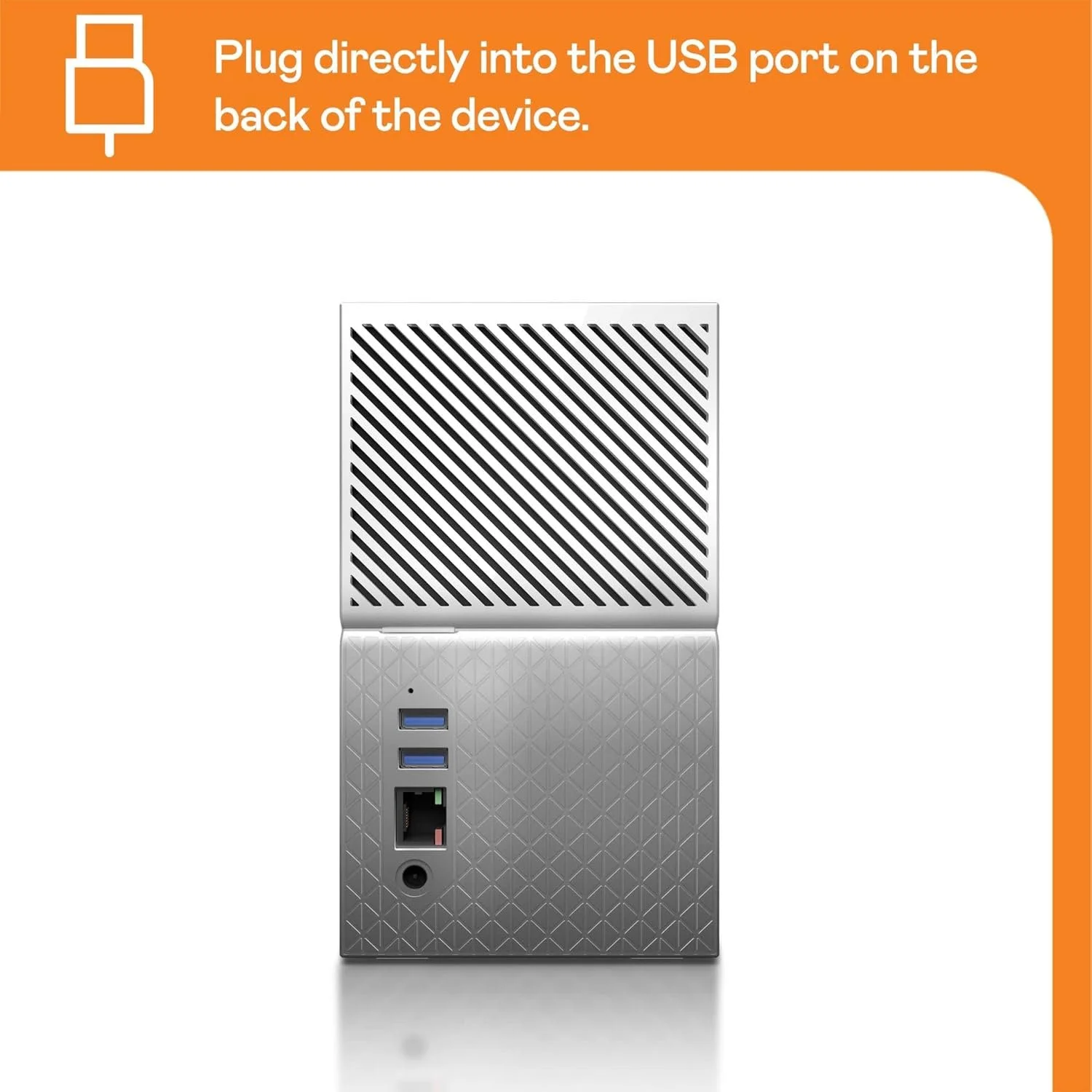 Мережеве сховище Western Digital My Cloud Home Duo 12TB  WDBMUT0120JWT-EESN Сріблясте, фото №3