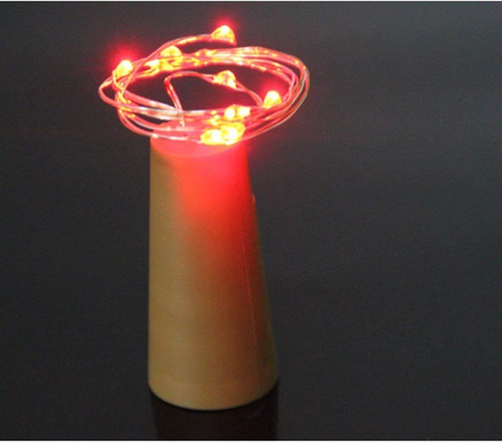 Гірлянда Uhat® для пляшок, 15 LED, мідний дріт, червоний, фото №6