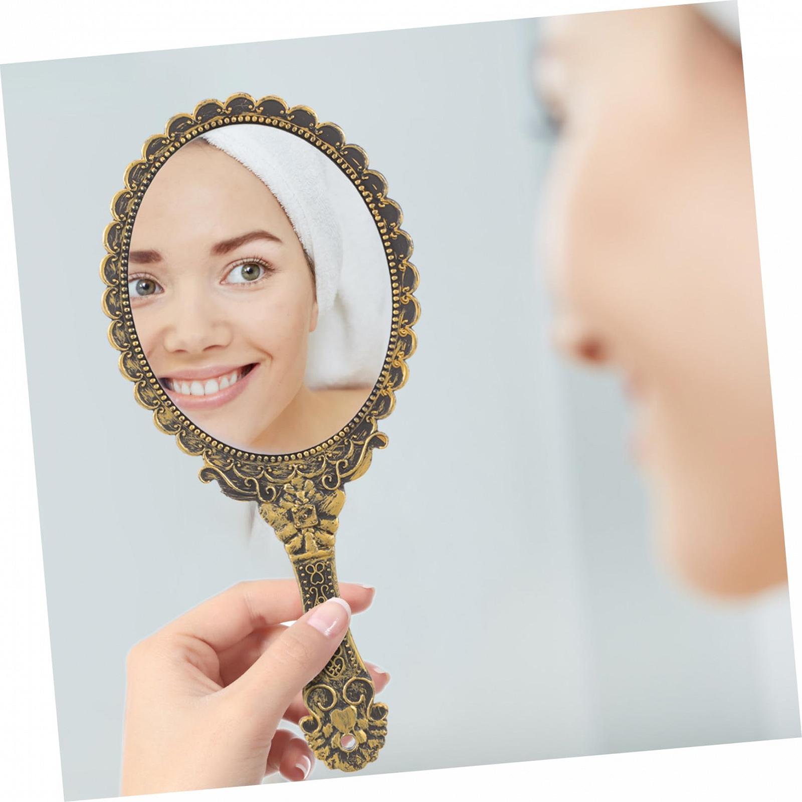 Дзеркало Angoily Столове дзеркало Вишуканий дзеркало З тисненим дизайном Вантажний косметичний дзеркало Ручний дзеркало, фото №4 Дзеркало Angoily Столове дзеркало Вишуканий дзеркало З тисненим дизайном Вантажний косметичний дзеркало Ручний дзеркало, фото №4