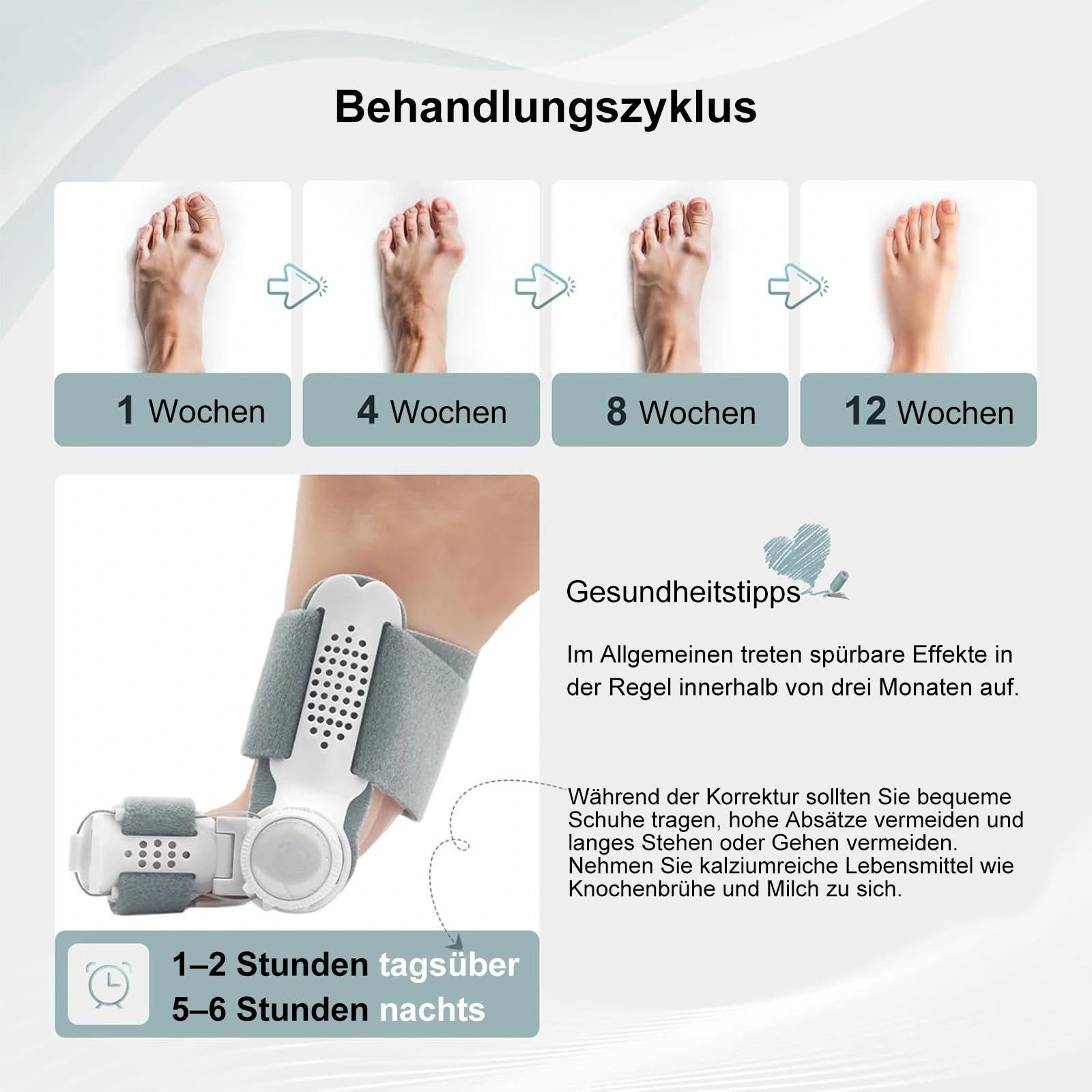 Коректор великого пальця стопи Регульована шина та роздільник пальців з силікону для чоловіків та жінок, фото №2