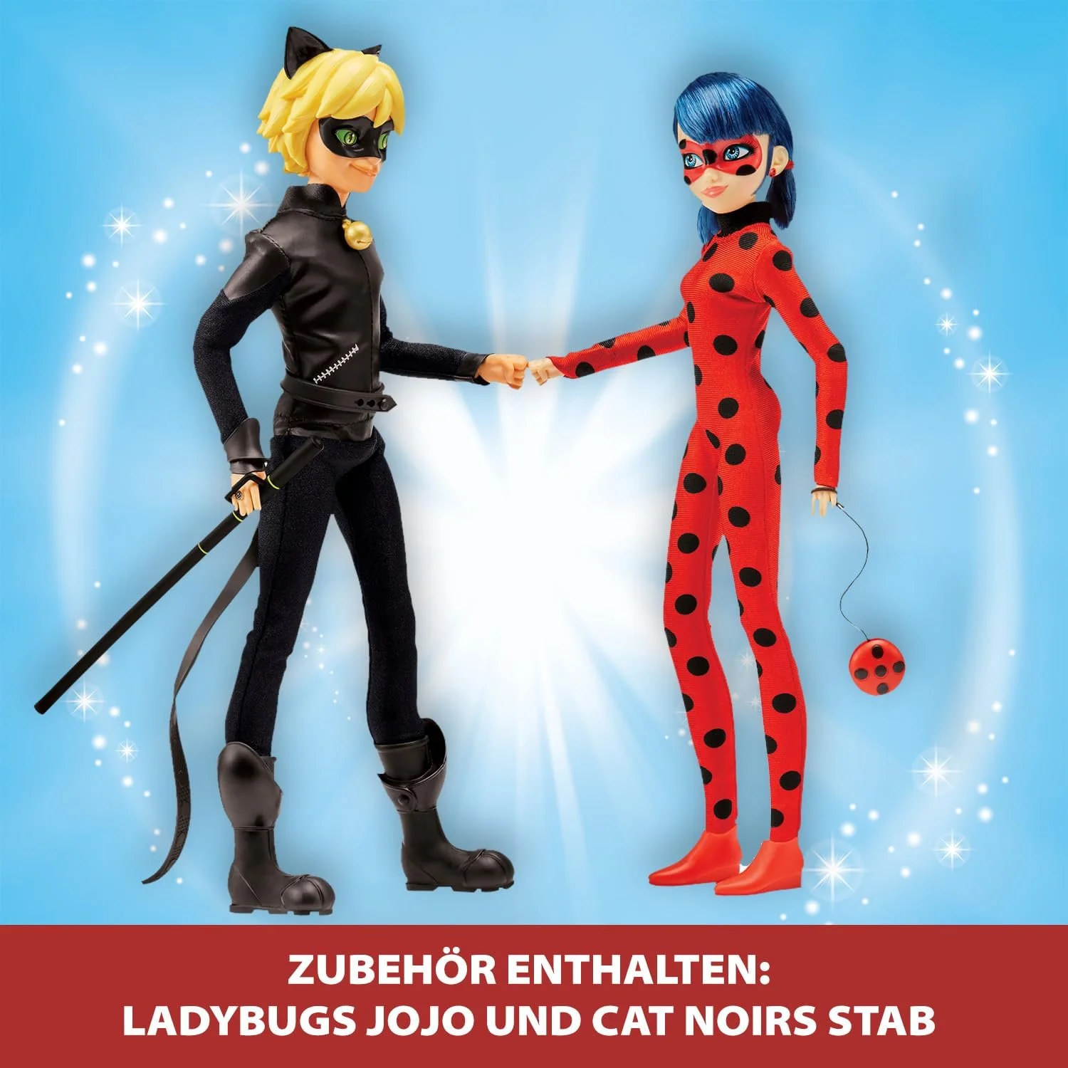 Лялька BANDAI Miraculous Ladybug Ladybug та Cat Noir 26 см, фото №4