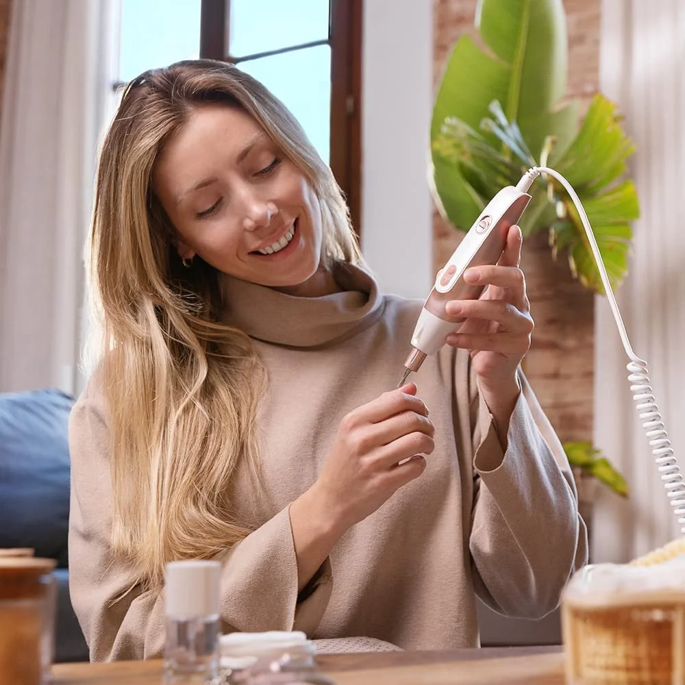 Електричний набір для манікюру та педикюру Cecotec Bamba PinkyCare 700 Perfect Nails, сім змінних насадок, п'ять рівнів швидкості та два напрямки обертання, ергономічний дизайн, фото №7