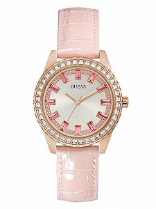 Жіночий наручний годинник Guess Limited Edition з рожевими блискітками, стразами, аналоговий, 1 шт. - Фото 1