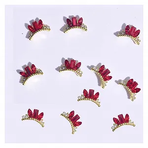 Подвеска Стразы для ногтей 3D Ювелирные изделия Одна Корона Форма Украшение для ногтей Роскошные Сплавные Ювелирные изделия Блестящие Стразы Прочные (Цвет: 404) synthetic.ua - Фото 1