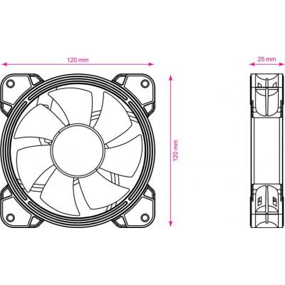 Кулер для ПК 2E Gaming Air Cool ACF120B 2E-ACF120B, фото №6