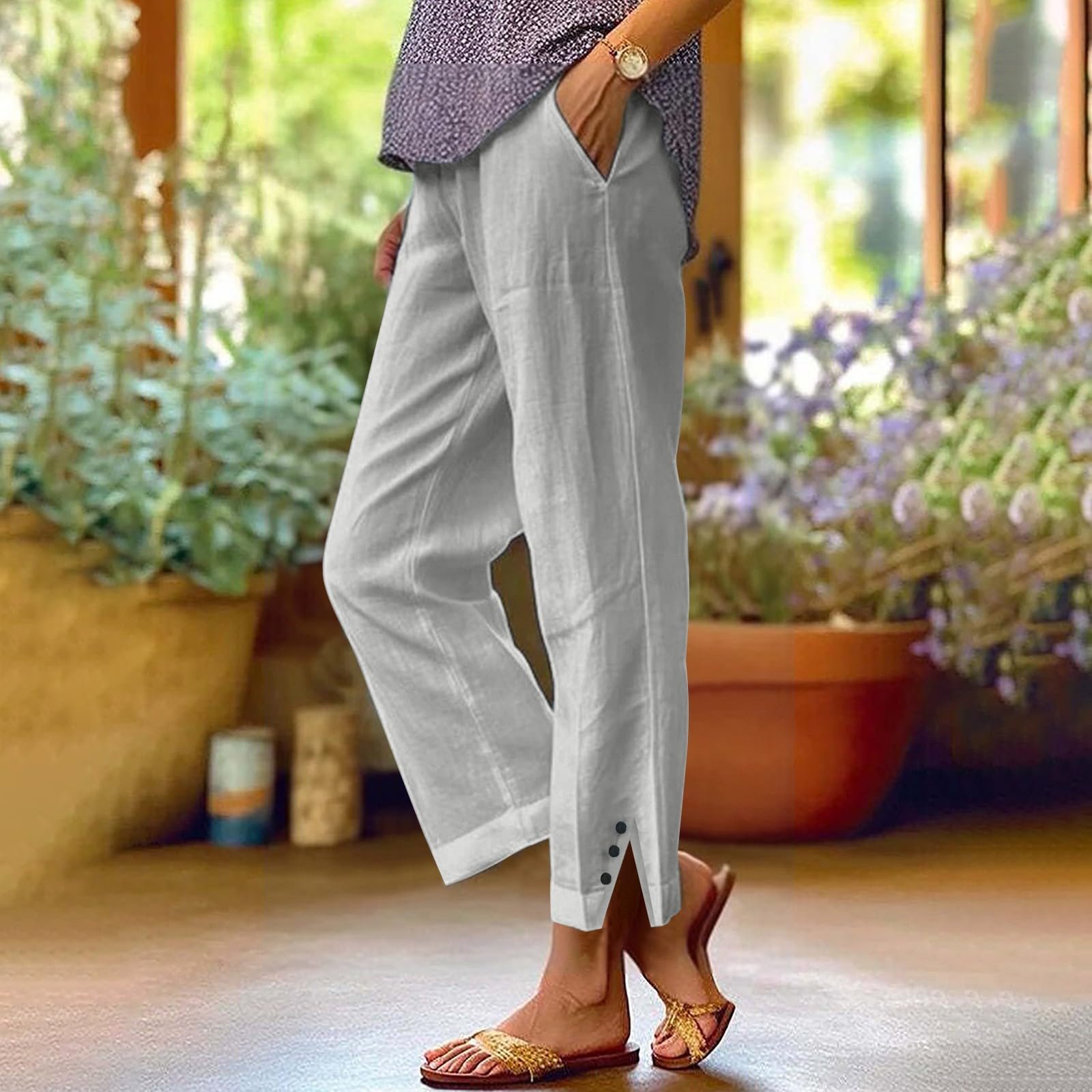 Лляні Штани Жіночі Літні, фото №4 Лляні Штани Жіночі Літні, фото №4