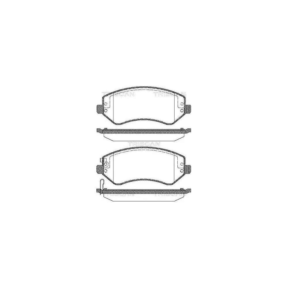 Комплект гальмівних колодок, дискове гальмо TRISCAN 8110 80533 для CHRYSLER DODGE JEEP, фото №1