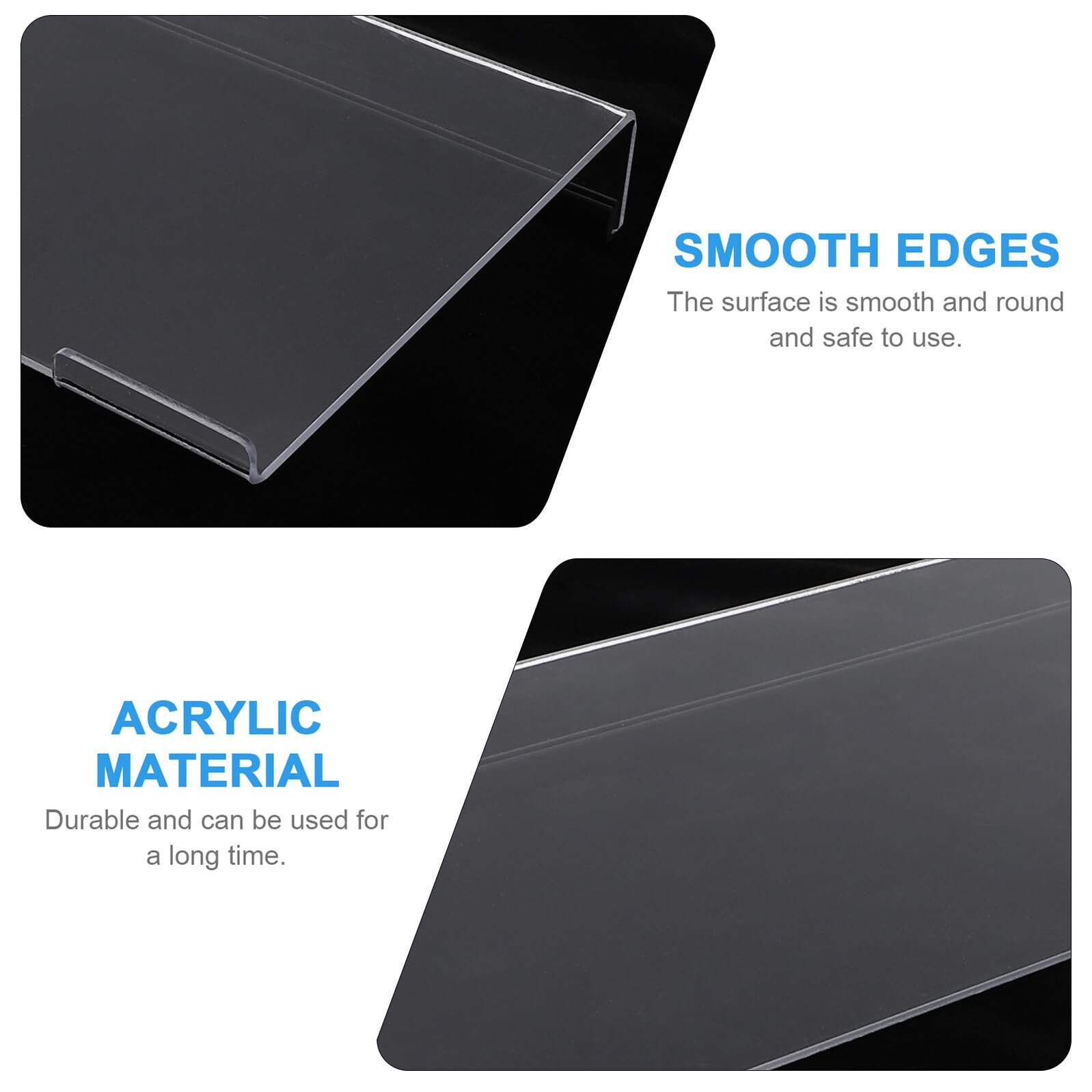 Подставка для клавиатуры акриловая Прозрачная с наклонным лотком Эргономичная подставка для ПК клавиатуры для стола Нескользящие гладкие края Совместима с большинством Случайные цвета, фото №4