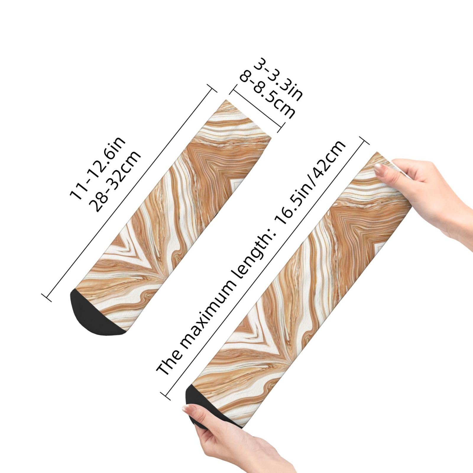 Носки SSIMOO Модные Комфортные для взрослых, Повседневные Носки, Подходят для любого времени года, Волнистая цветная жидкость, Земляной цвет, One Size, Волнистая цветная жидкость, цвет земли, фото №5