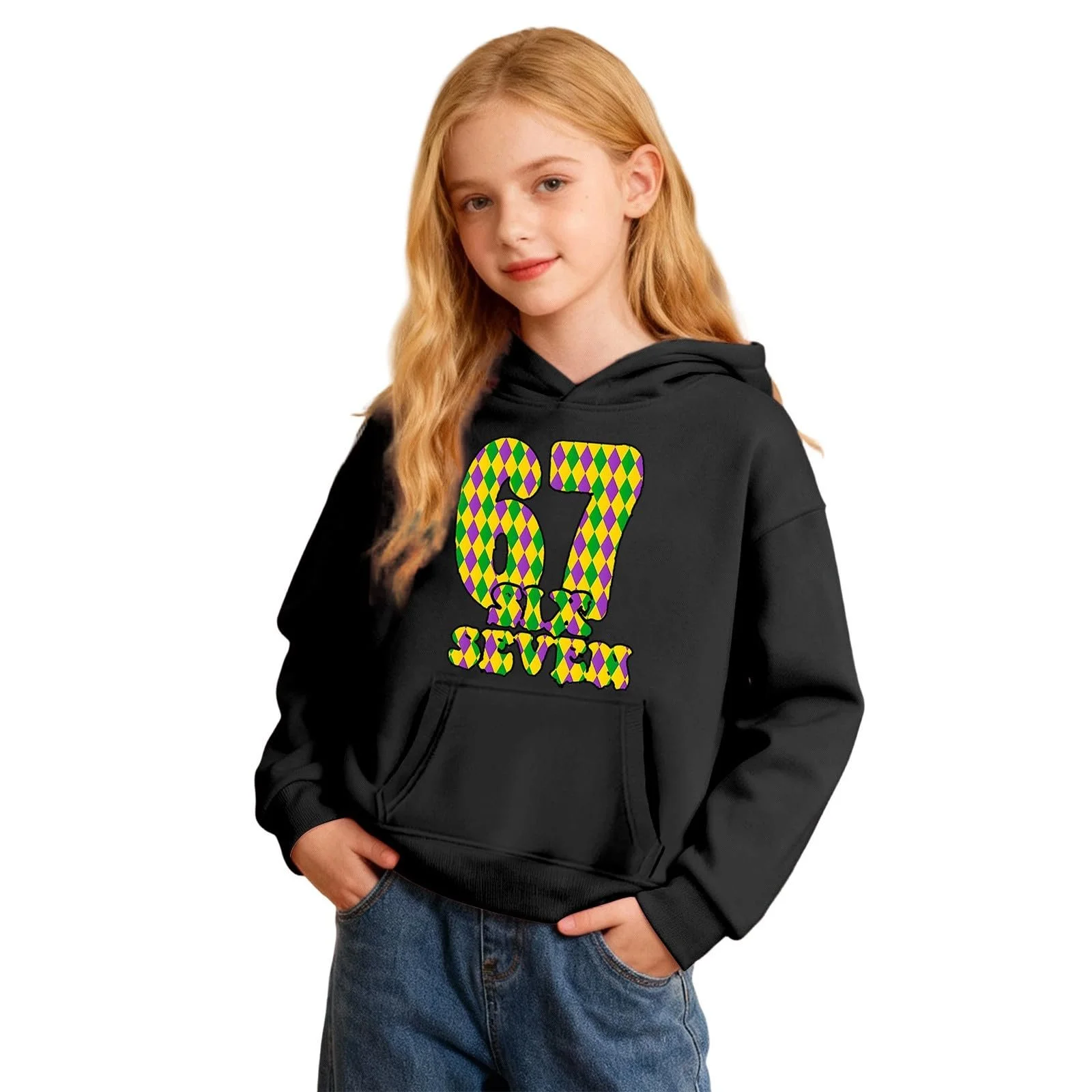 Девичий худи с карнавальным узором, фото №1