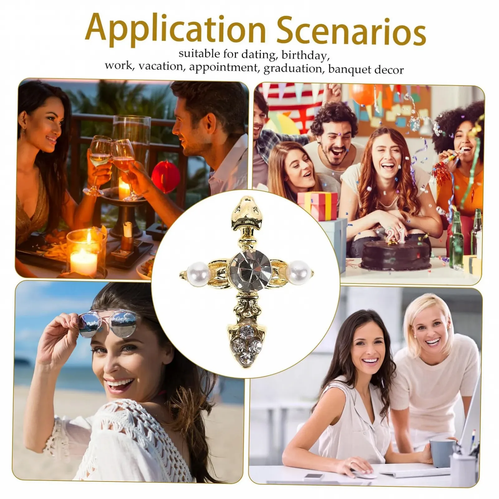 Набір 10 шт Котячі підвіски для манікюру, фото №8