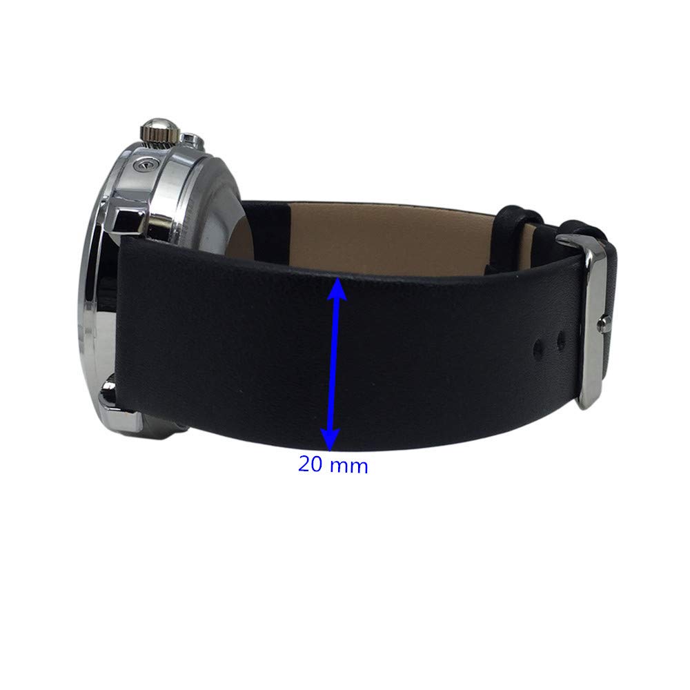 Часы VISIONU Немецкие Говорящие С будильником Голосовая функция времени и даты Белый циферблат Черный кожаный ремешок, фото №4 Часы VISIONU Немецкие Говорящие С будильником Голосовая функция времени и даты Белый циферблат Черный кожаный ремешок, фото №4