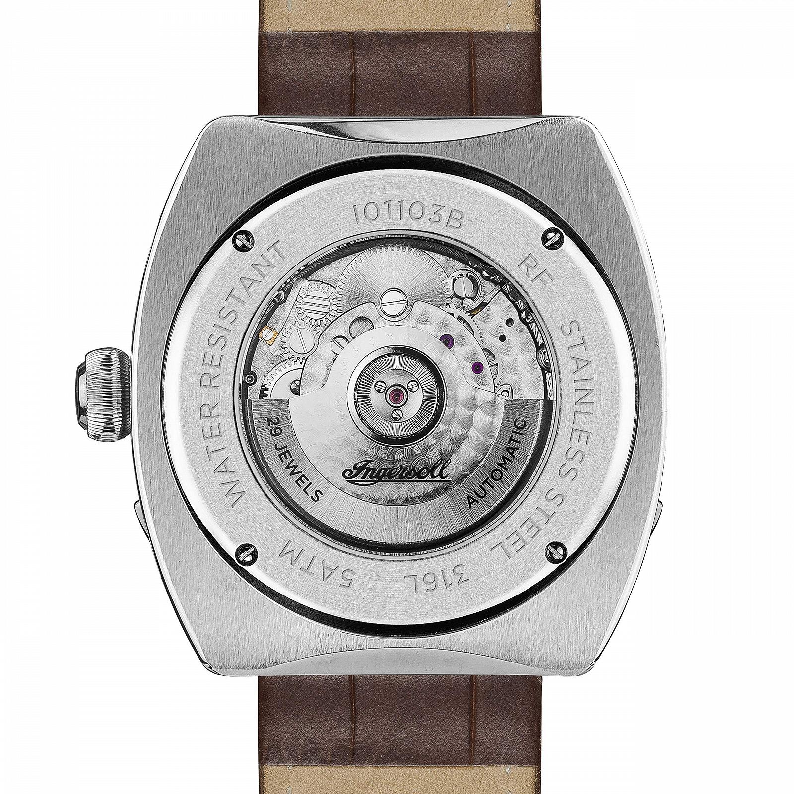 Чоловічий Автоматичний Годинник Ingersoll The Michigan 45mm з Відкритим Циферблатом і Шкіряним Ремінцем, фото №3