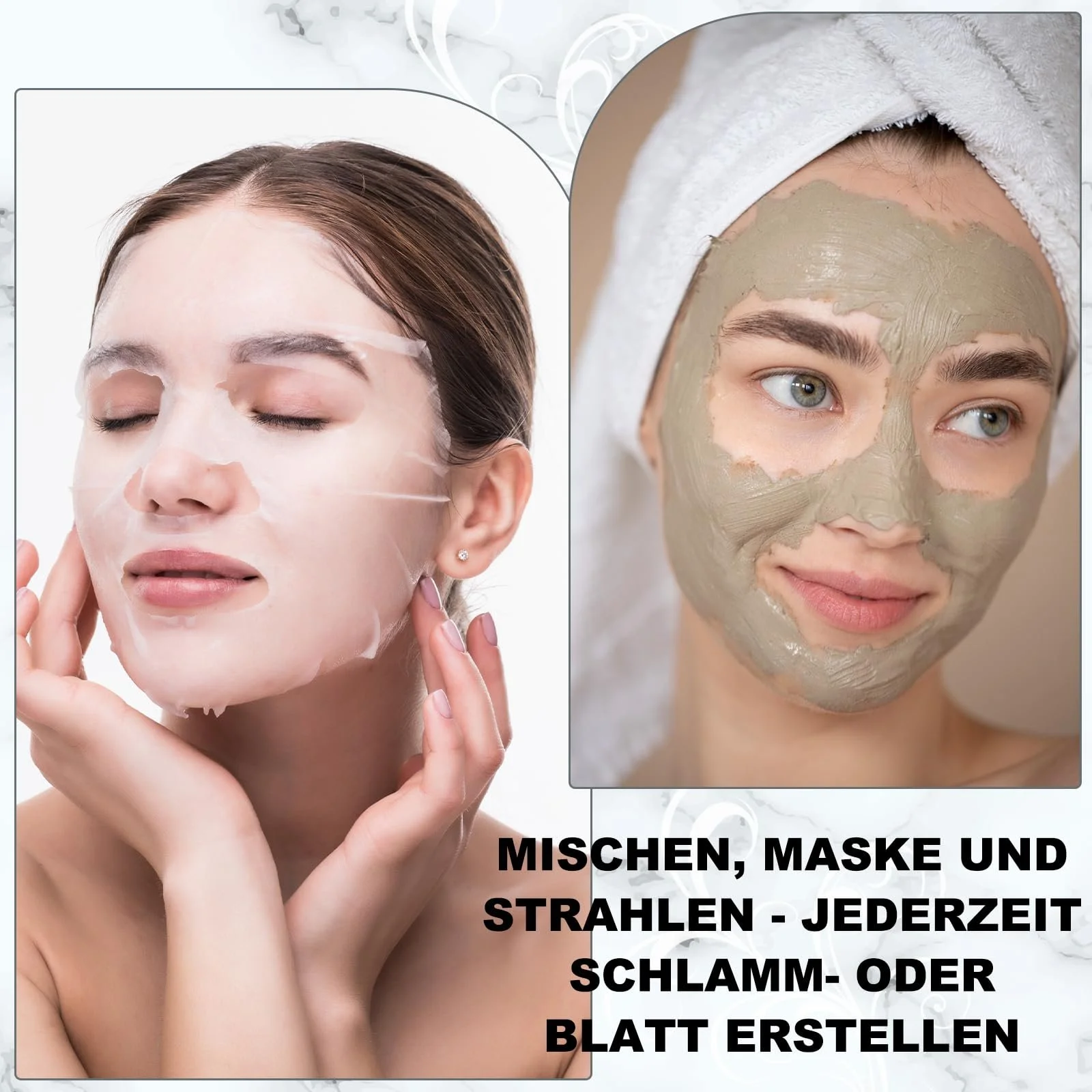 Набір для створення масок для обличчя Vezerd з гелем алое вера, зволожуючий, фото №3