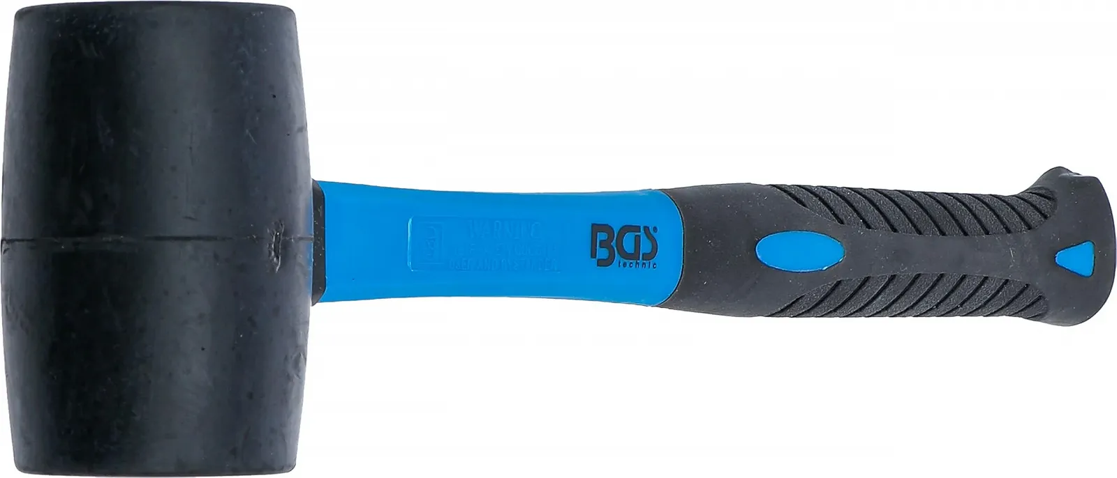 Киянка гумова кузовна BGS 1960 250 г фібергласова рукоятка Чорний/Синій, фото №4