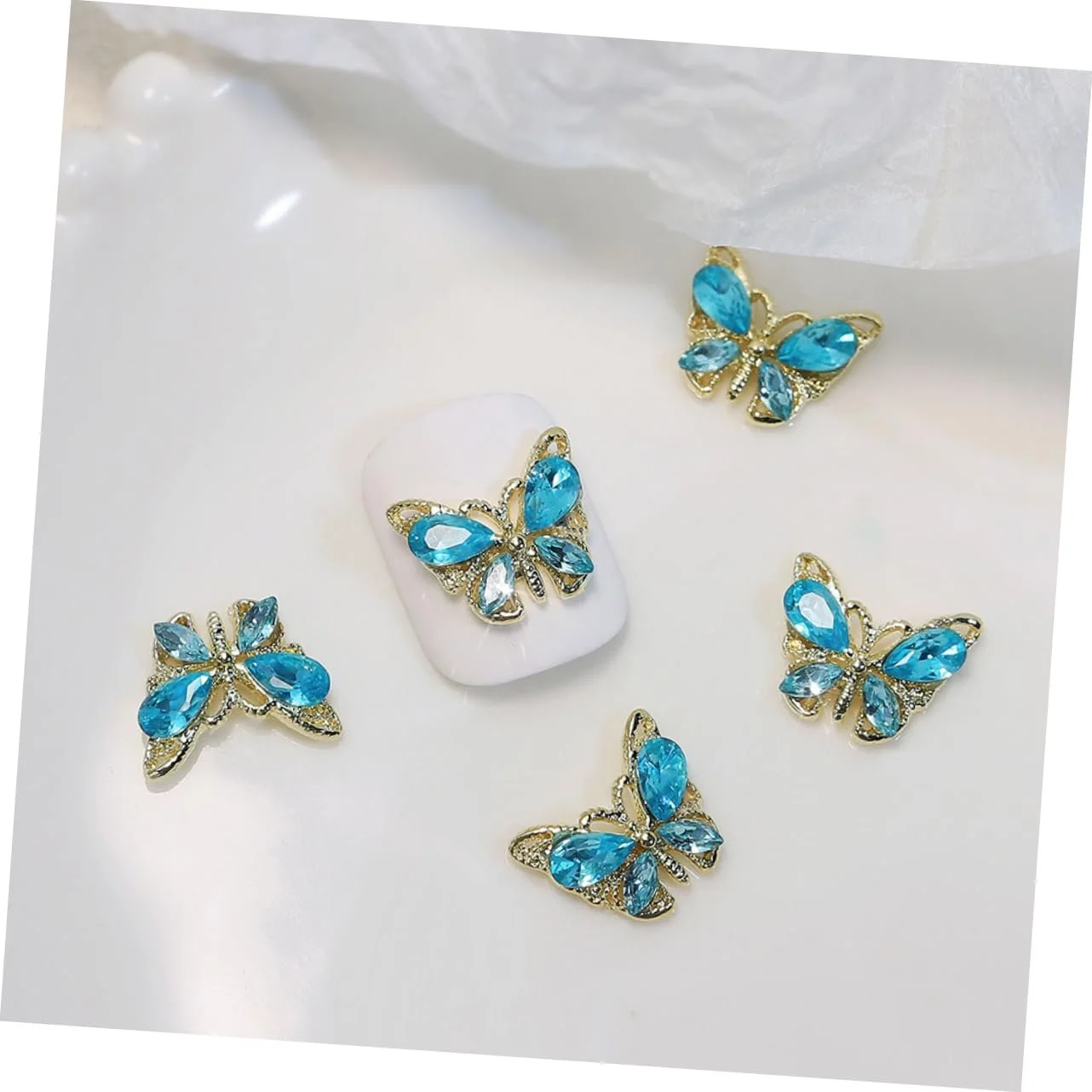 Украшения для ногтей Бабочка FRCOLOR 4 набора, 3D украшения для маникюра, 10 штук x 4, фото №6