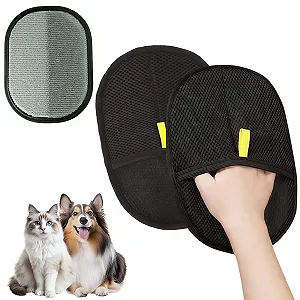 Перчатки для удаления шерсти Fur Magnetic 2 шт. Антистатические Двусторонние - Фото 1