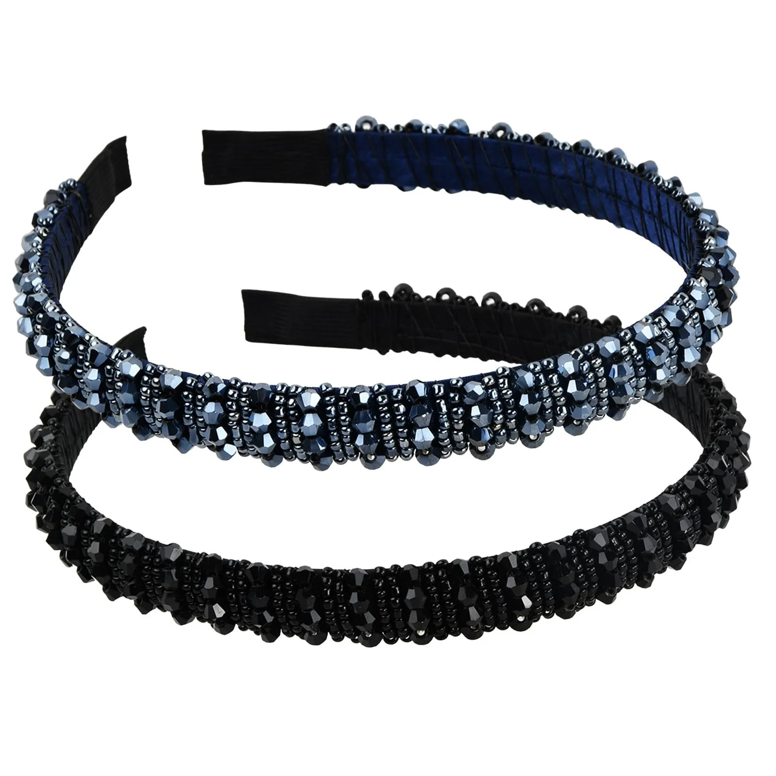 Обруч Amexo, 2 шт, з кришталевими намистинами, фото №1