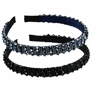 Обруч Amexo, 2 шт, з кришталевими намистинами - Фото 1