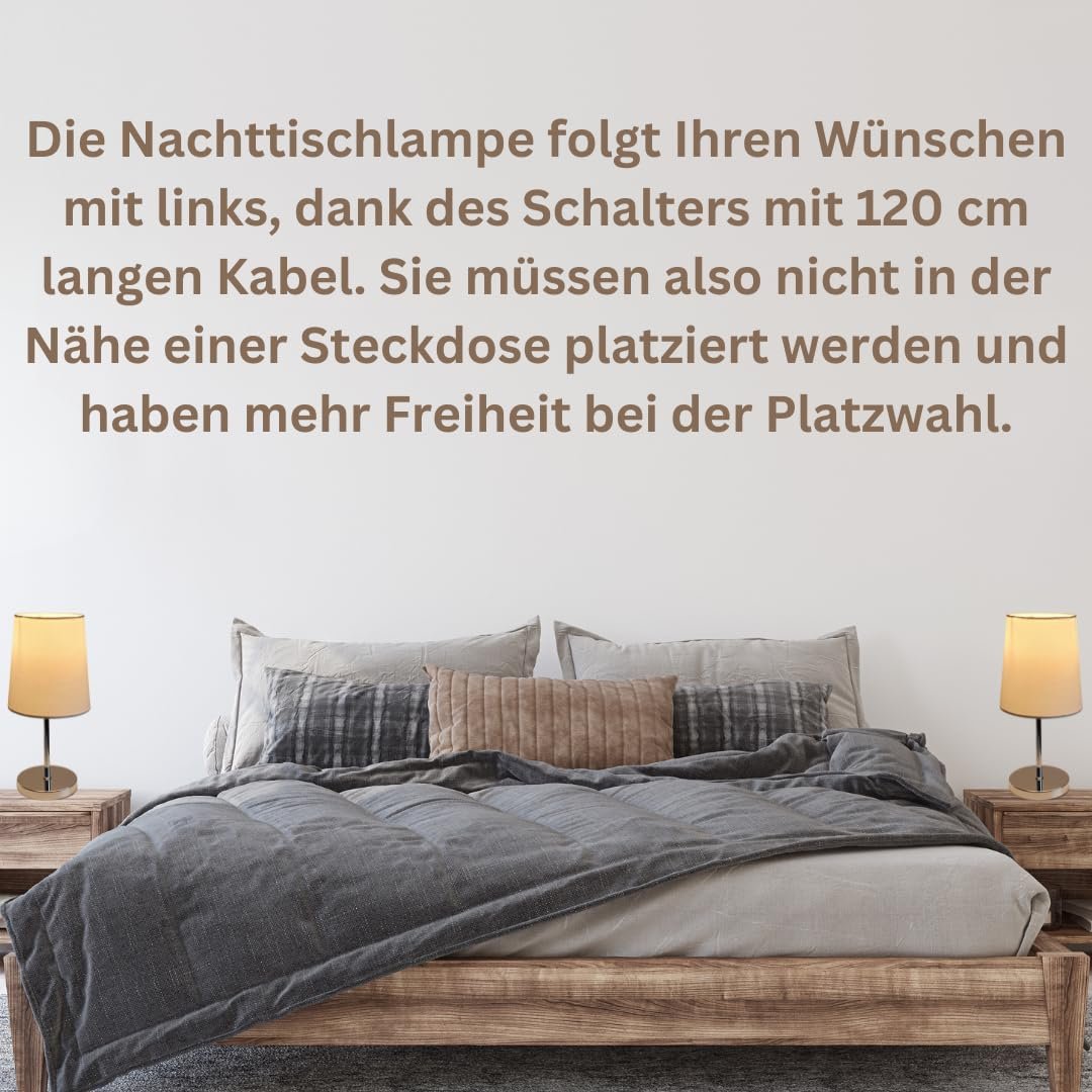 Настольная лампа LED 27.5 см 3 Вт Тканевый абажур Белая коническая, фото №4
