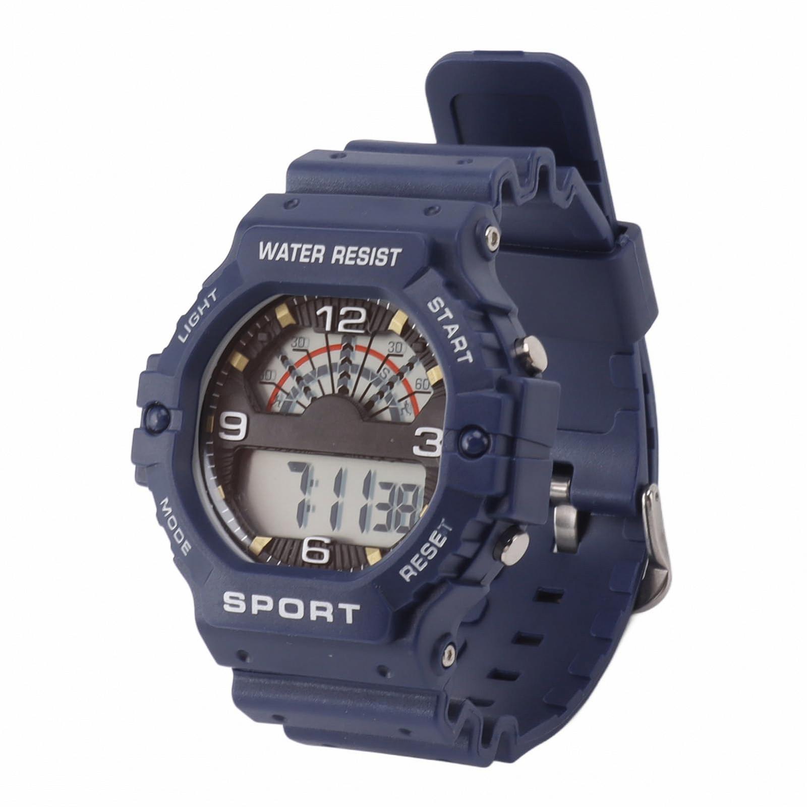 Цифровий годинник VGEBY Chronograph Водонепроникний WR50M для чоловіків (блакитний) з ремінцем, фото №3