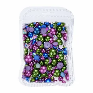 Напівкруглі перлини для нігтів з плоскою задньою стороною - Фото 1