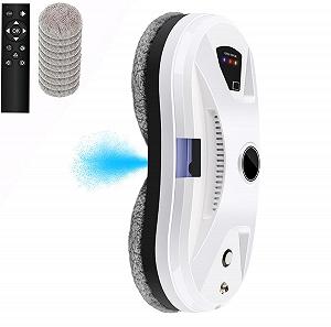 Робот для мойки окон Kouamor Intelligent 5600 Па, функция автоматического распыления, дистанционное управление, 10 салфеток из микрофибры - Фото 1